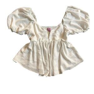 Mi Ami for Francesca’s white peplum top, small